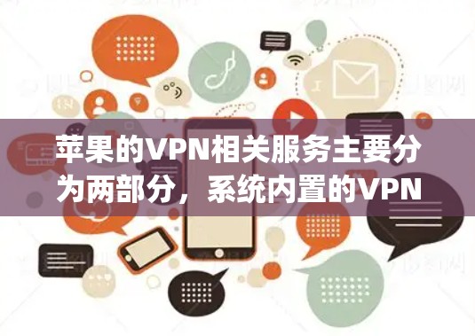 苹果的VPN相关服务主要分为两部分,系统内置的VPN功能和苹果推出的隐私服务(如iCloud Private Relay)以下是详细说明 苹果的VPN相关服务主要分为两部分,系统内置的VPN功能和苹果推出的隐私服务(如iCloud Private Relay)以下是详细说明
